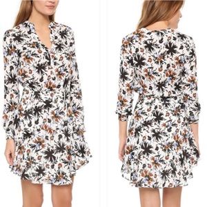 ALC Way Multicolor Floral Belted Silk Dress